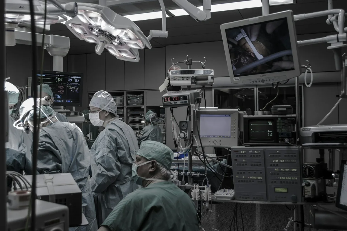 Healthcare team in a clinical setting
